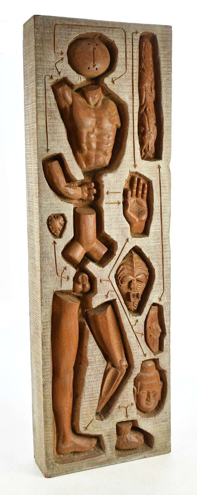 David (1928) Gilbert comparable auction result: david gilbert 1928 2016 a carved afzelia panel mankit inscribed do it yourself sculpture kit small man 98 5 x 31 x 9 5cm