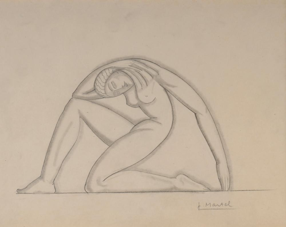 Jan Martel comparable auction result: jan et jo l martel 1896 1966 danseuse agenouill e