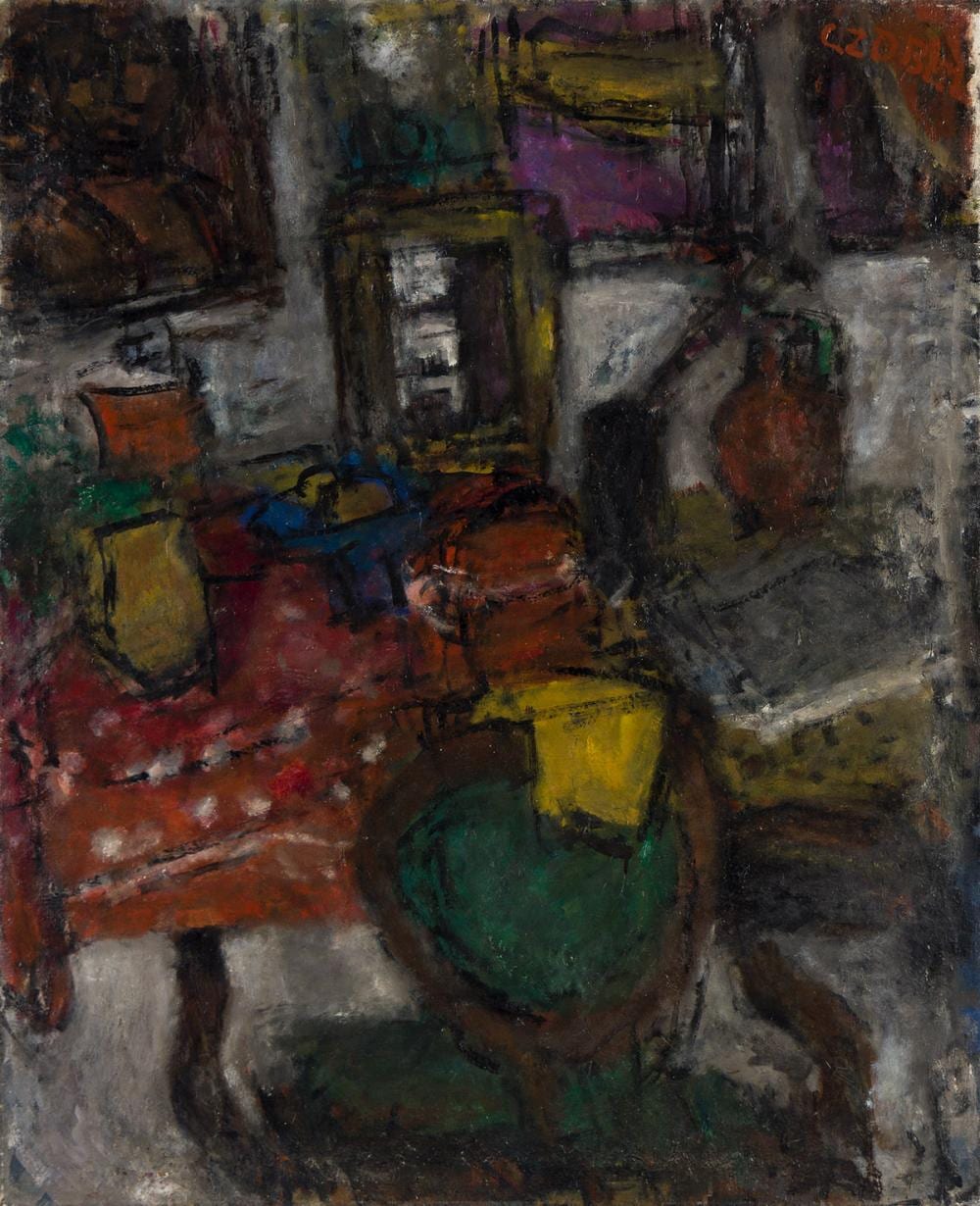 Béla Czóbel comparable auction result: b la cz bel 1883 1976 hungarian nature morte