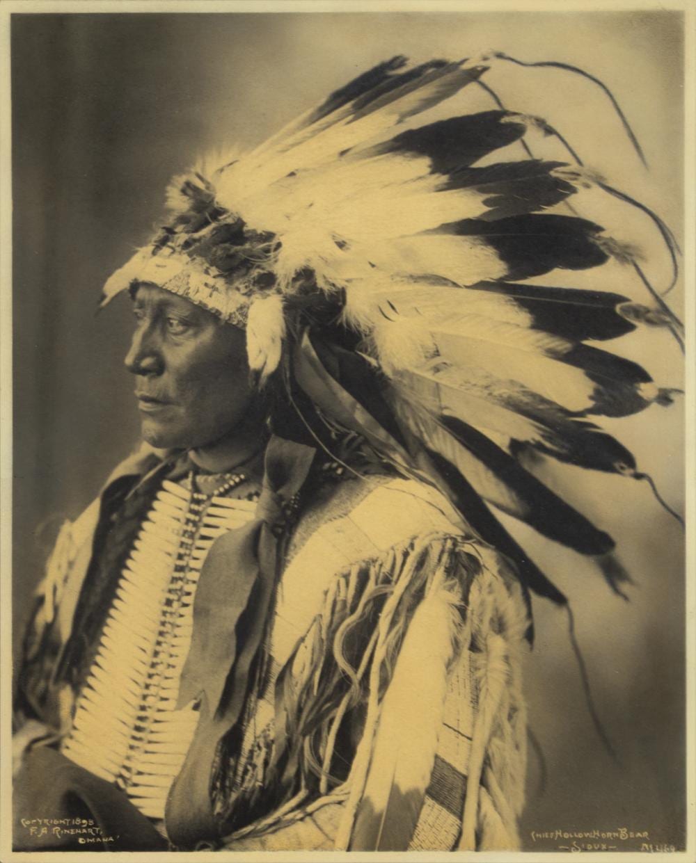 Frank A. Rinehart comparable auction result: frank a rinehart 1861 1928 chief hollow horn bear sioux 1898