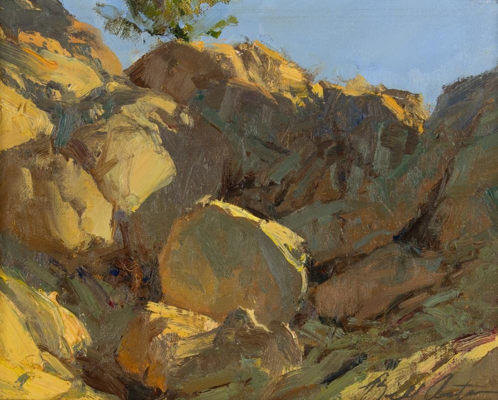 Bill Anton comparable auction result: bill anton 1957 on a sun tipped ledge