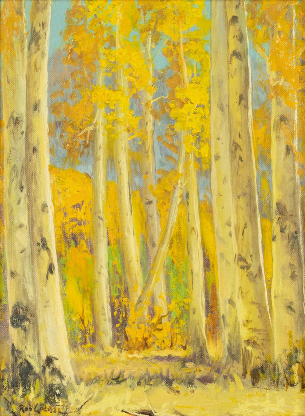 Rod Goebel comparable auction result: rod goebel 1946 1993 canyon aspens