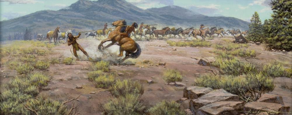 frank magsino 1937 2020 busting wild spirit 2007 · Jackson Hole Art Auction · 2025-05-30 Frank Magsino comparable auction result: frank magsino 1937 2020 busting wild spirit 2007