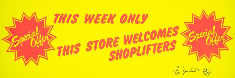 Jamie Reid comparable auction result: jamie reid 1947 2023 this store welcomes shoplifters