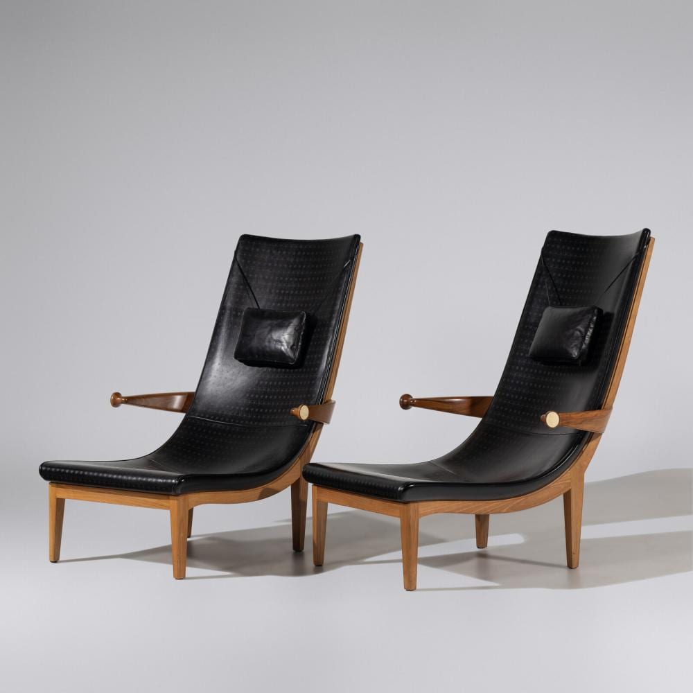 Gunnar Asplund comparable auction result: gunnar asplund swedish 1885 1940 pair of senna lounge chairs 1925 c 1980 for cassina sweden italy