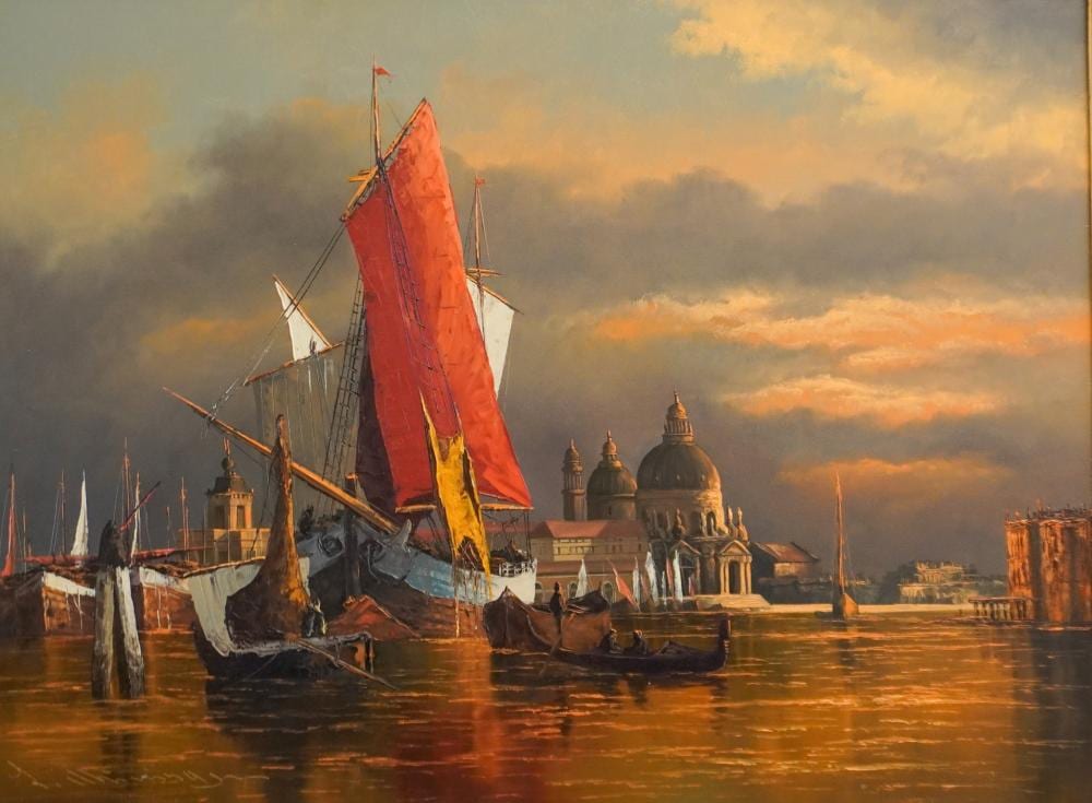 ludwig muninger german 1929 1997 santa maria della salute oil on canvas signed l l frame 29 1 4 x 37 in 74 3 x 94 cm · Weschler's · 2025-05-06 Ludwig Muninger comparable auction result: ludwig muninger german 1929 1997 santa maria della salute oil on canvas signed l l frame 29 1 4 x 37 in 74 3 x 94 cm