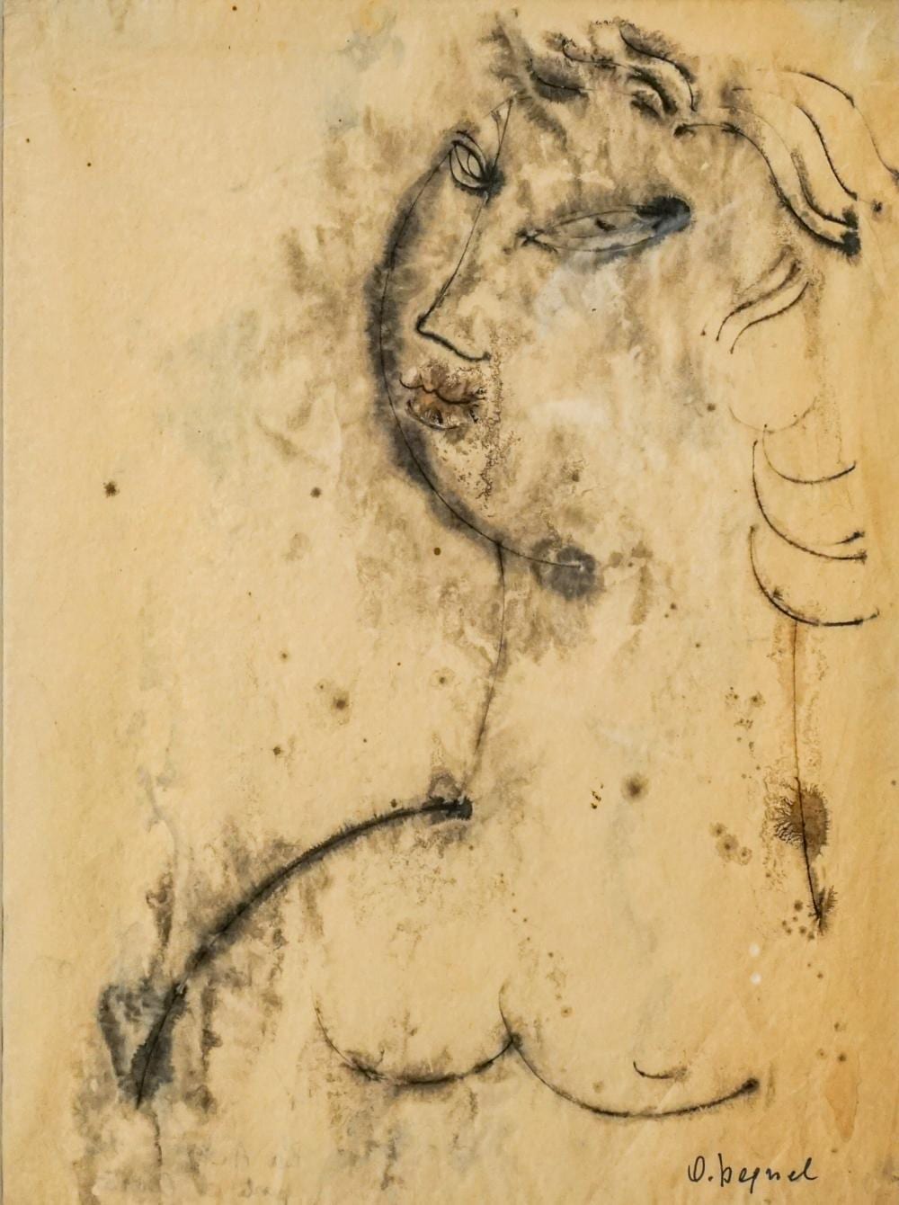 oreste dequel italian 1923 1989 female figure mixed media on paper signed o dequel l r frame 26 x 21 in 66 x 53 3 cm · Weschler's · 2025-05-06 Oreste Dequel comparable auction result: oreste dequel italian 1923 1989 female figure mixed media on paper signed o dequel l r frame 26 x 21 in 66 x 53 3 cm