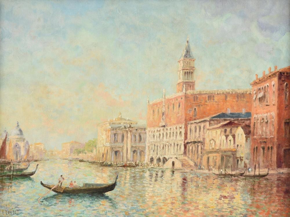 Léon Londot comparable auction result: l on londot belgian 1878 1953 venice first half of 20th century 24 x 31 1 2 in 61 x 80 cm frame 35 x 42 3 4 in 88 9 x 108 6 cm