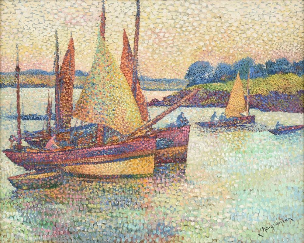 Lucien Neuquelman comparable auction result: lucien neuquelman french 1909 1988 c tes de bretagne les p cheurs 20th century 25 1 2 x 31 1 2 in 64 8 x 80 cm frame 35 x 41 in 88 9 x 104 1 cm