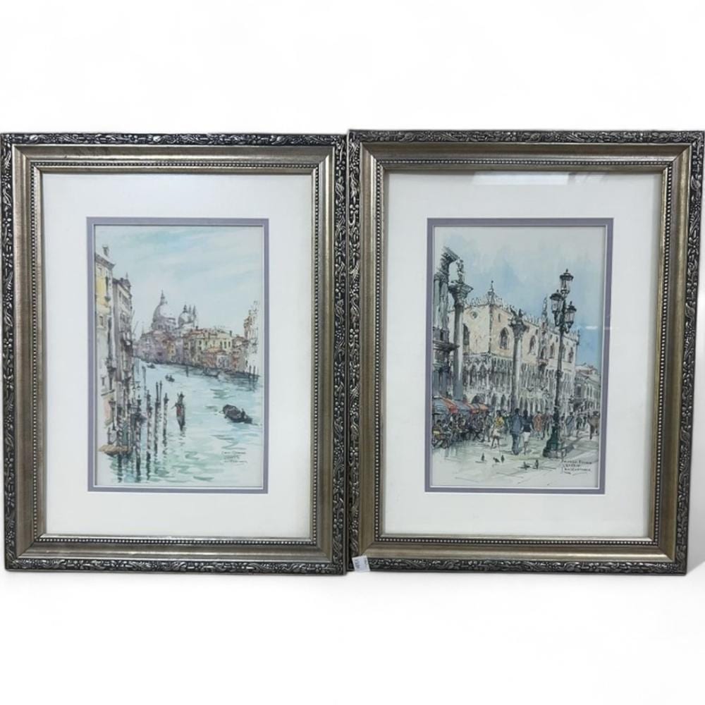 Johannes Korthals comparable auction result: pair of framed jan korthals watercolor prints