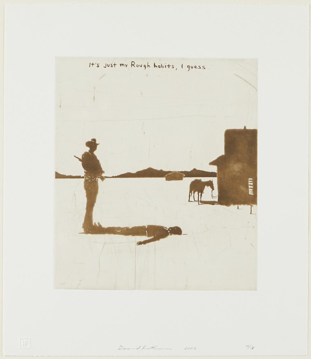 David Rathman comparable auction result: david rathman it s just my rough habits print