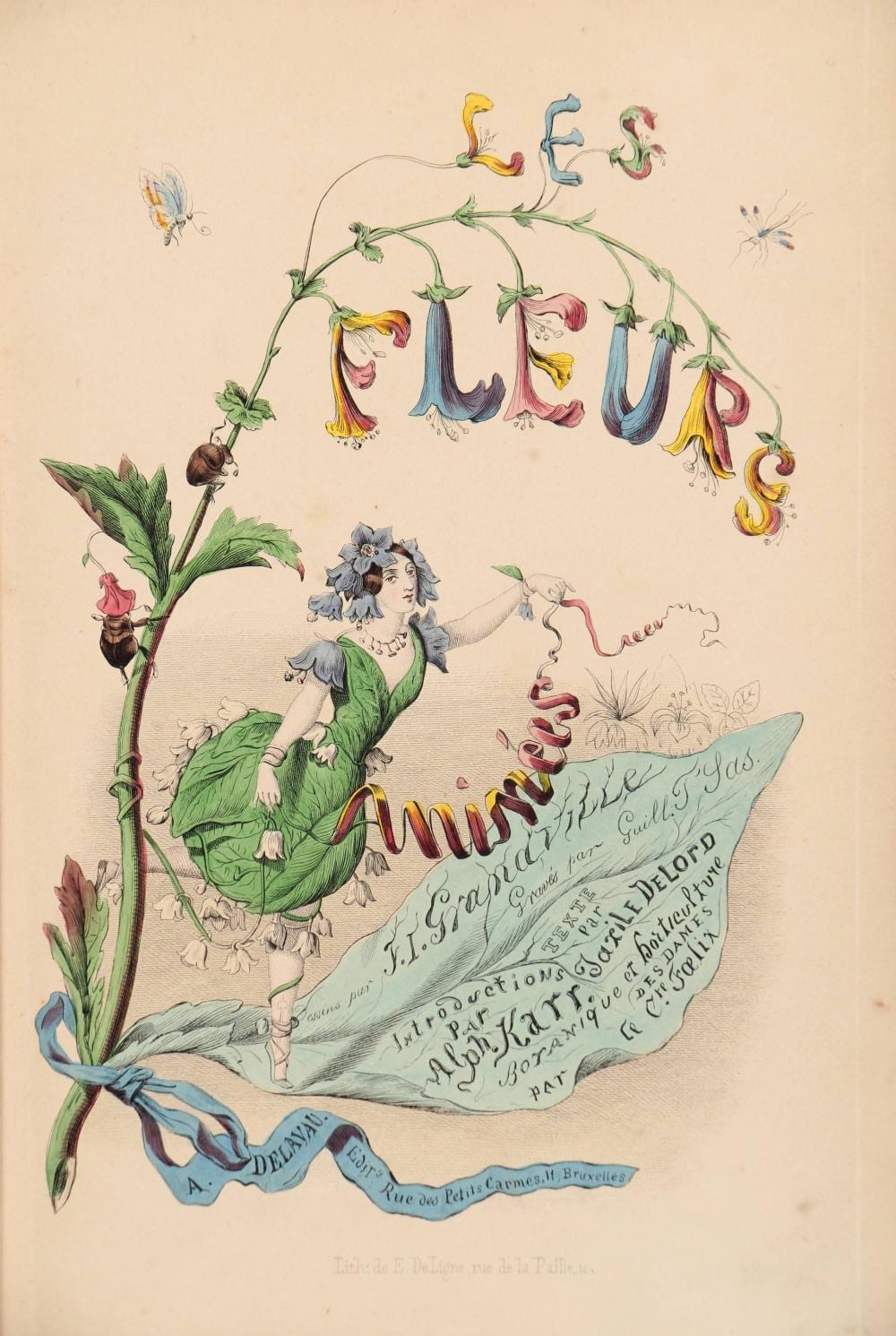 Jean-Jacques Grandville comparable auction result: grandville j j les fleurs anim es text t delord introd a karr
