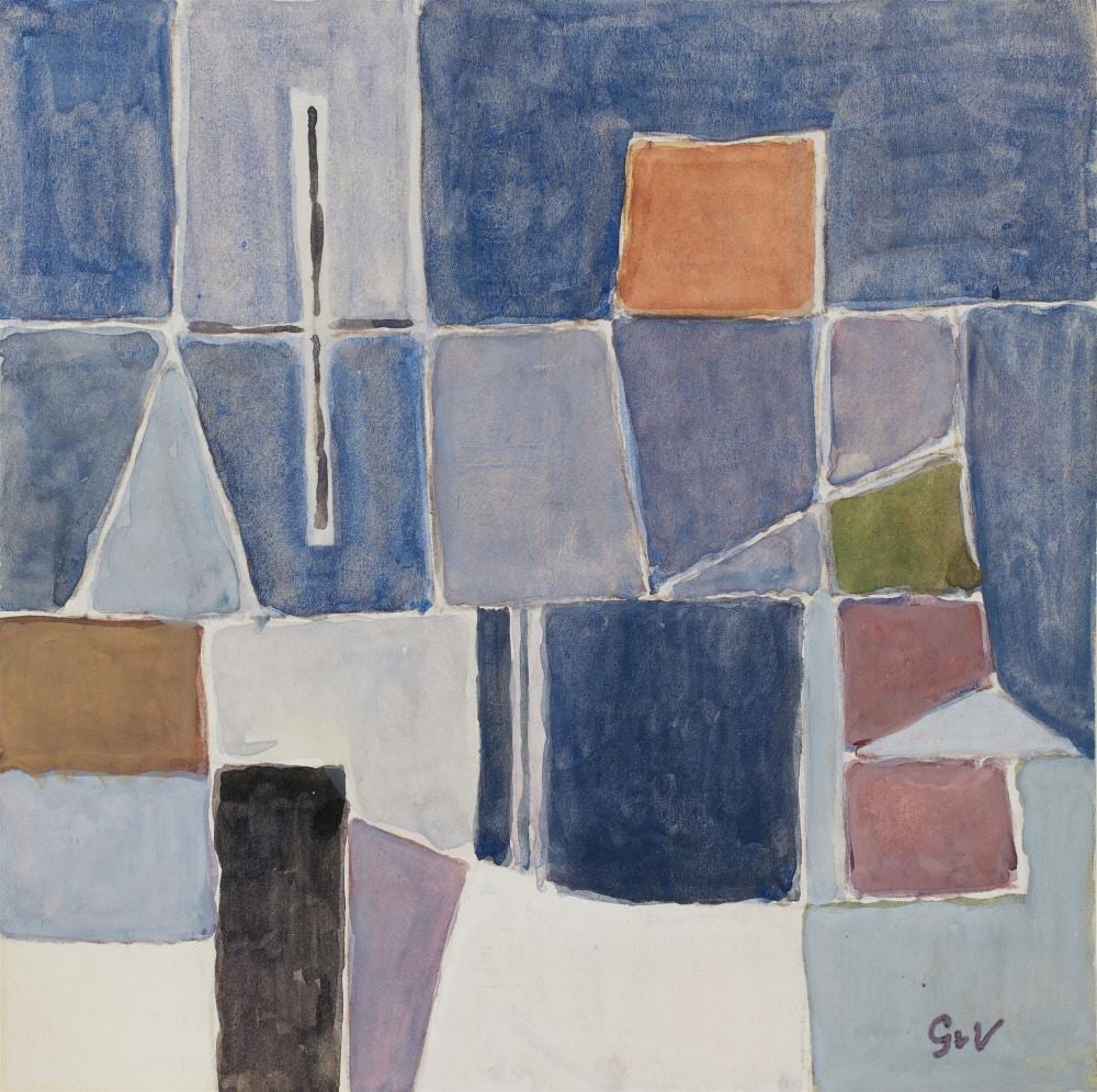 geer van velde composition bleue circa 1957 · Lempertz · 2025-05-31 Geer van Velde comparable auction result: geer van velde composition bleue circa 1957