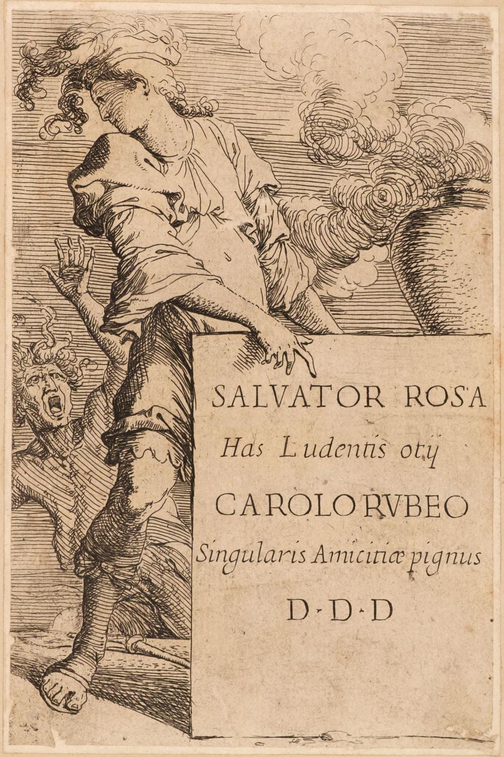 Jakob (1682) Roos comparable auction result: rosa salvator rosa salvator has ludentis otij carolo rubeo 1690