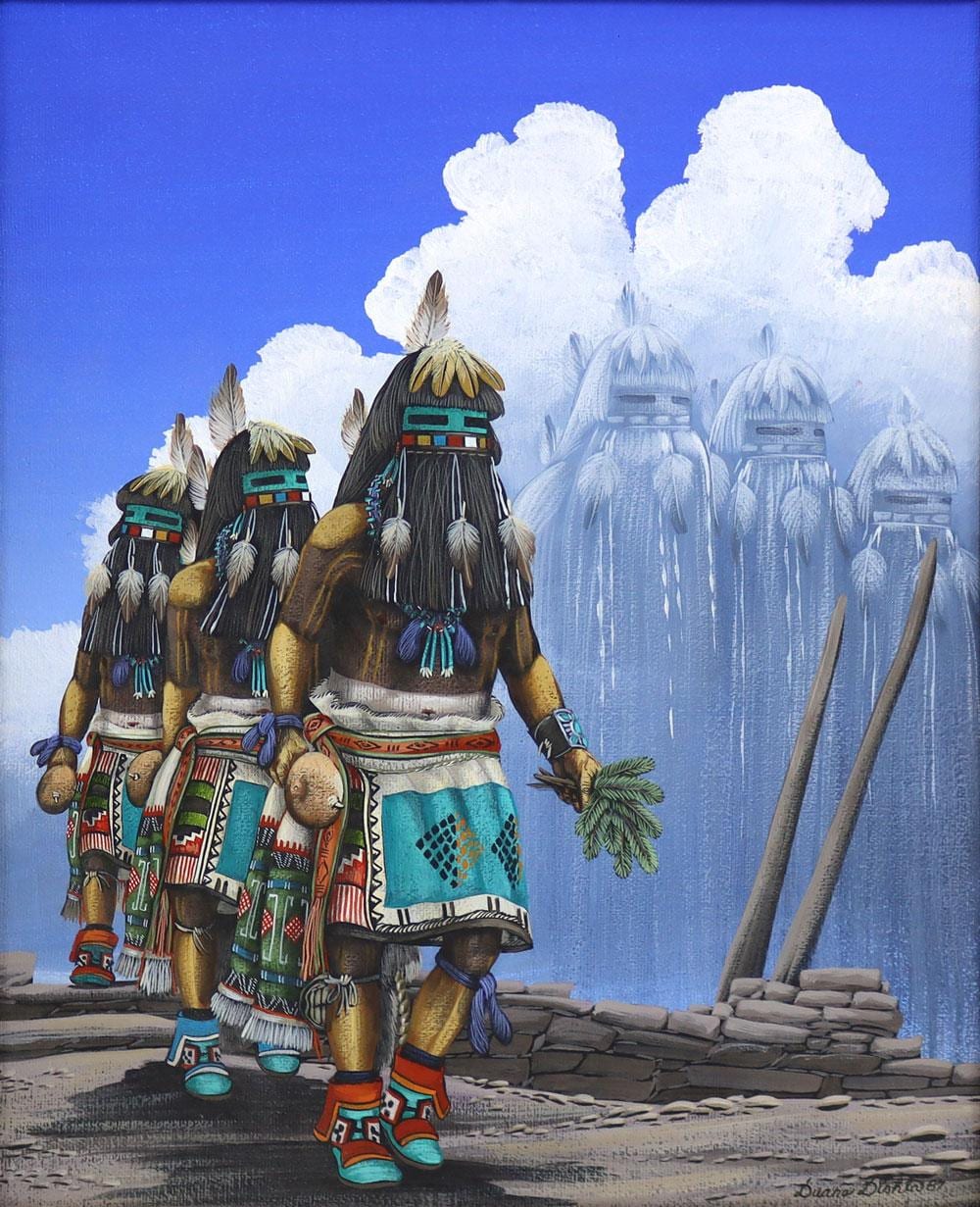 Duane Dishta comparable auction result: duane dishta 1946 2011 untitled kachina portrait