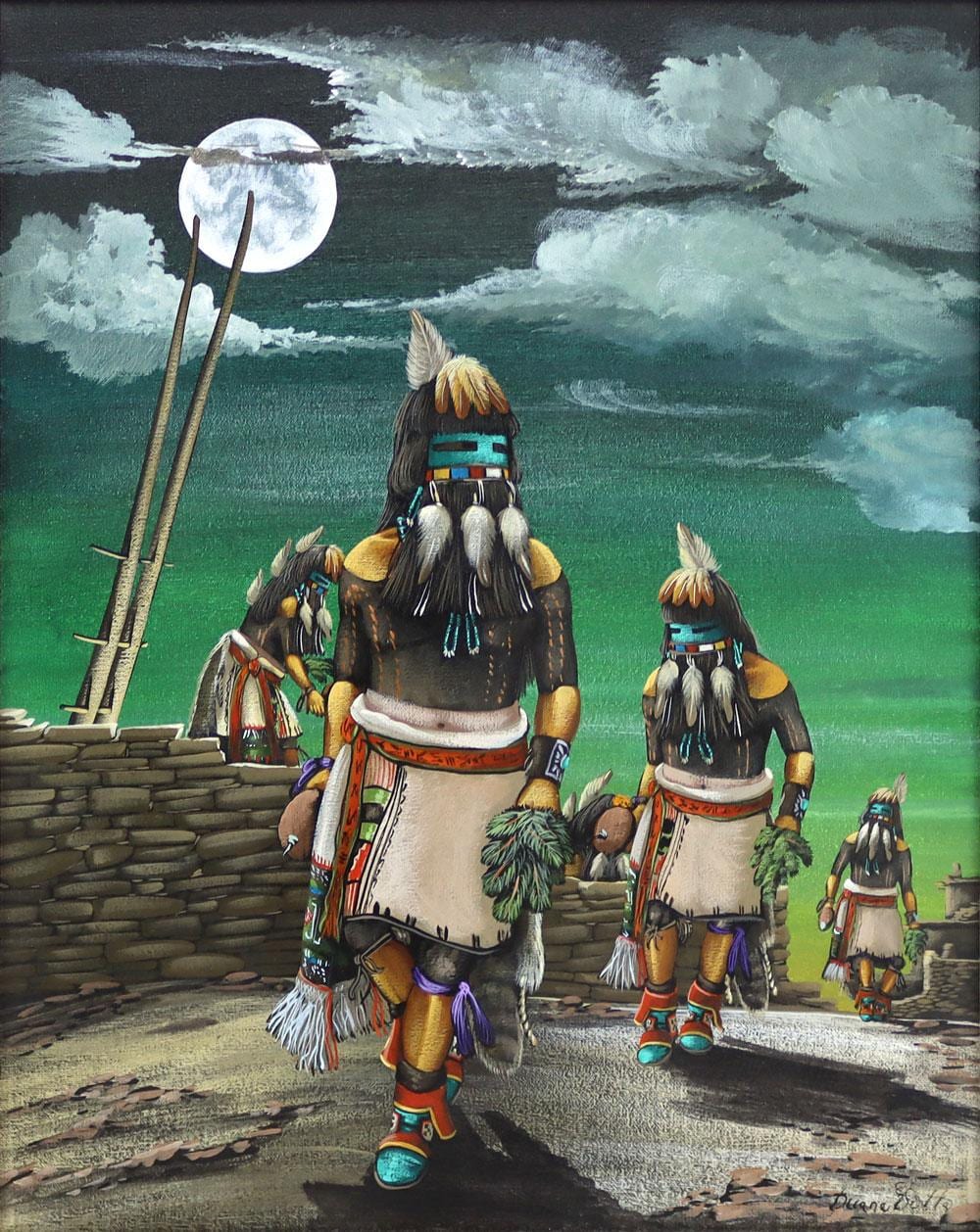 Duane Dishta comparable auction result: duane dishta 1946 2011 untitled kachina portrait
