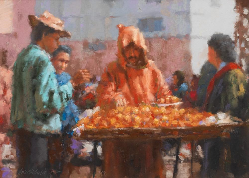 Eric Michaels comparable auction result: eric michaels american b 1949 fresh oranges in fez