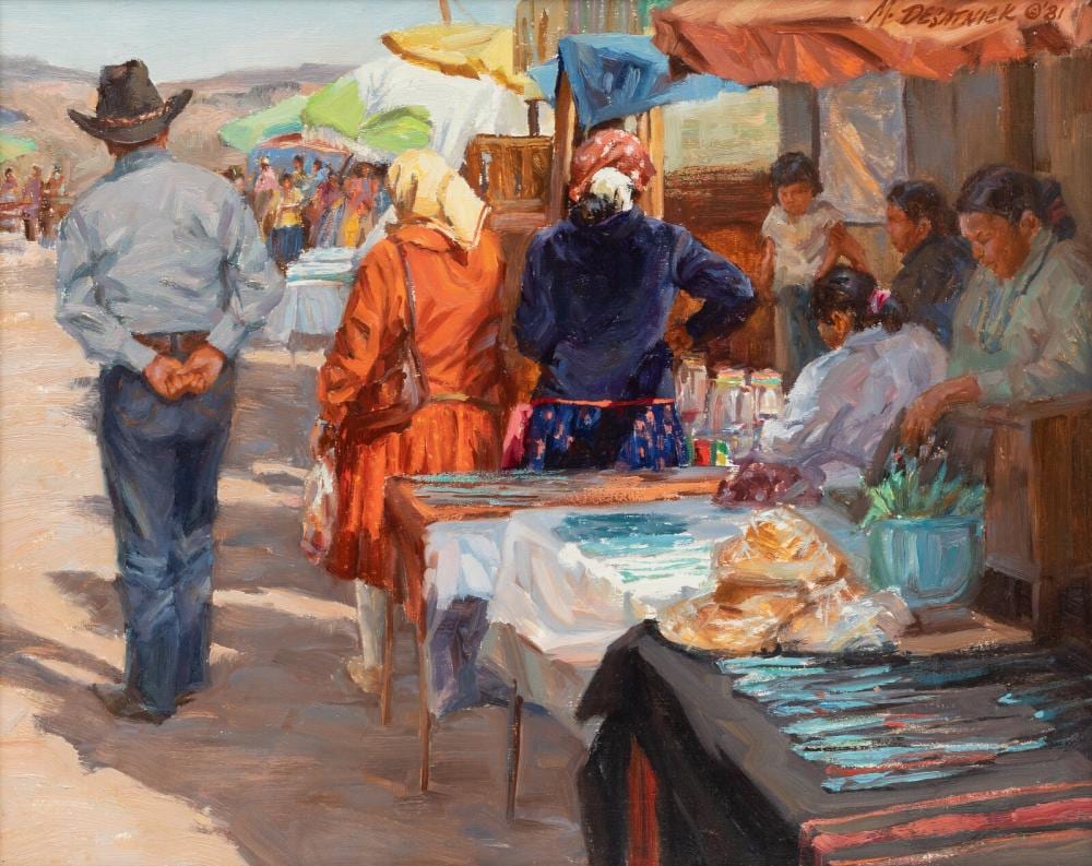 Mike Desatnick comparable auction result: mike desatnick american b 1943 indian market 1981