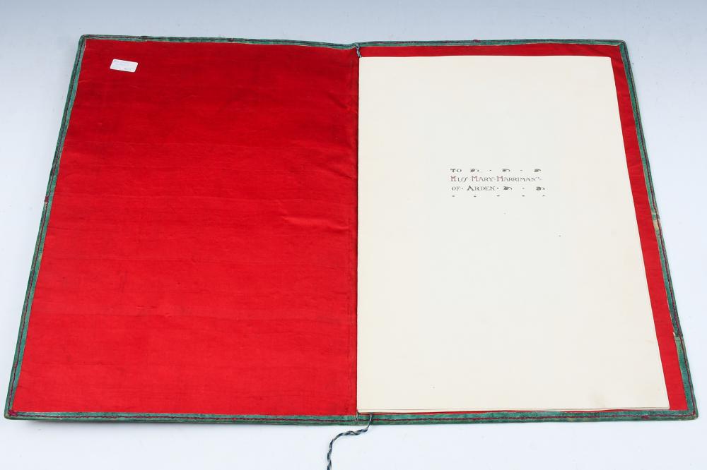 ARTWORK DEDICATED TO MS. MARY HARRIMAN OF ARDEN sold by Burchard Galleries Inc, lot 1390 — auction record photograph