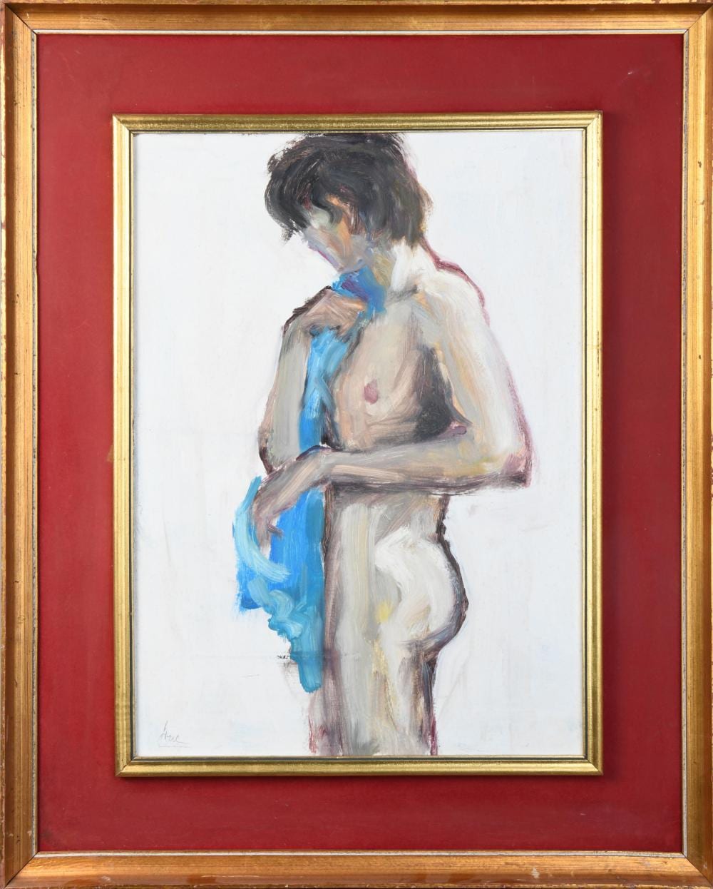 john carter standing nude oil on paper · La Belle Epoque Auction House · 2025-05-31 John (1942) Carter comparable auction result: john carter standing nude oil on paper