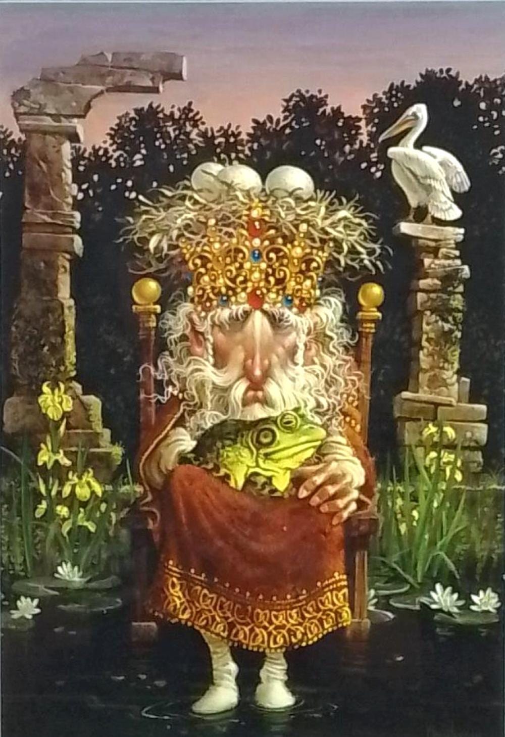 James Christensen comparable auction result: james christensen pelican king signed numbered print