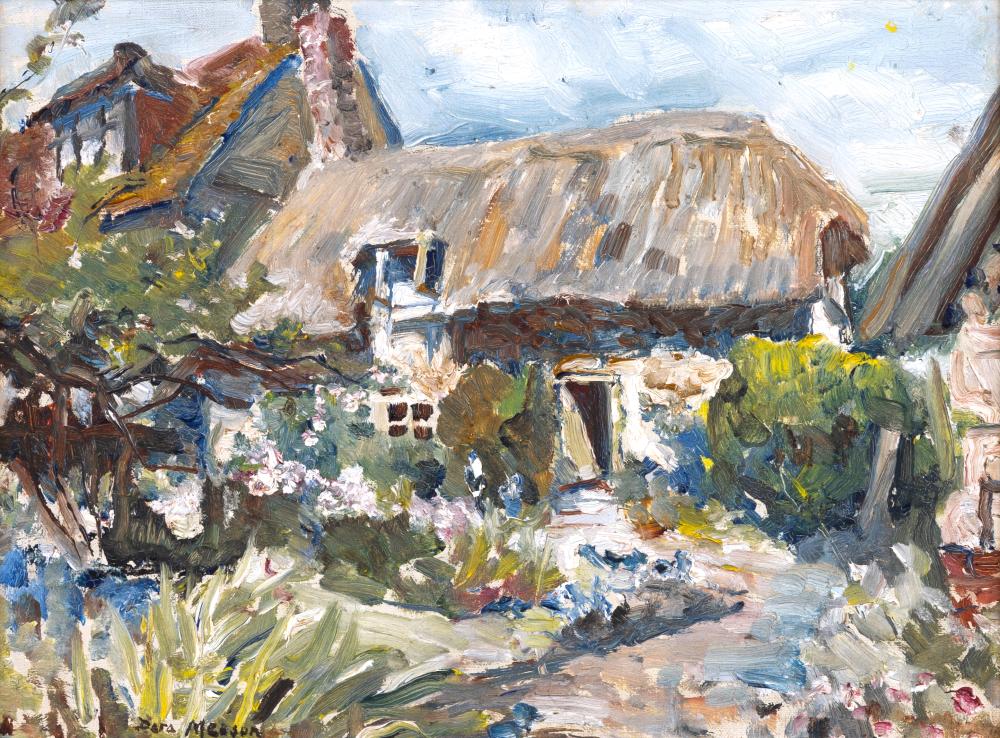 Dora Coates comparable auction result: dora meeson 1869 1955 cottage at bembridge isle of wight