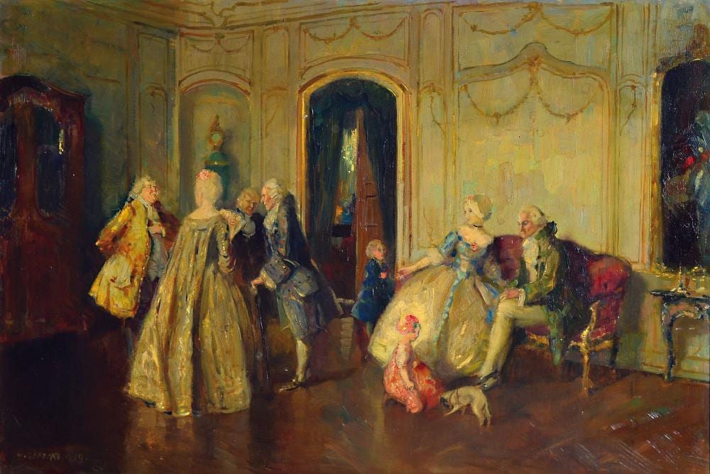 Walter Geffcken comparable auction result: walter geffcken 1872 1950 court society in the salon