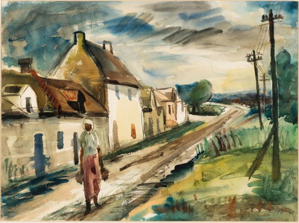Paul Löffler comparable auction result: paul l ffler 1920 mannheim 1995 speyer watercolor