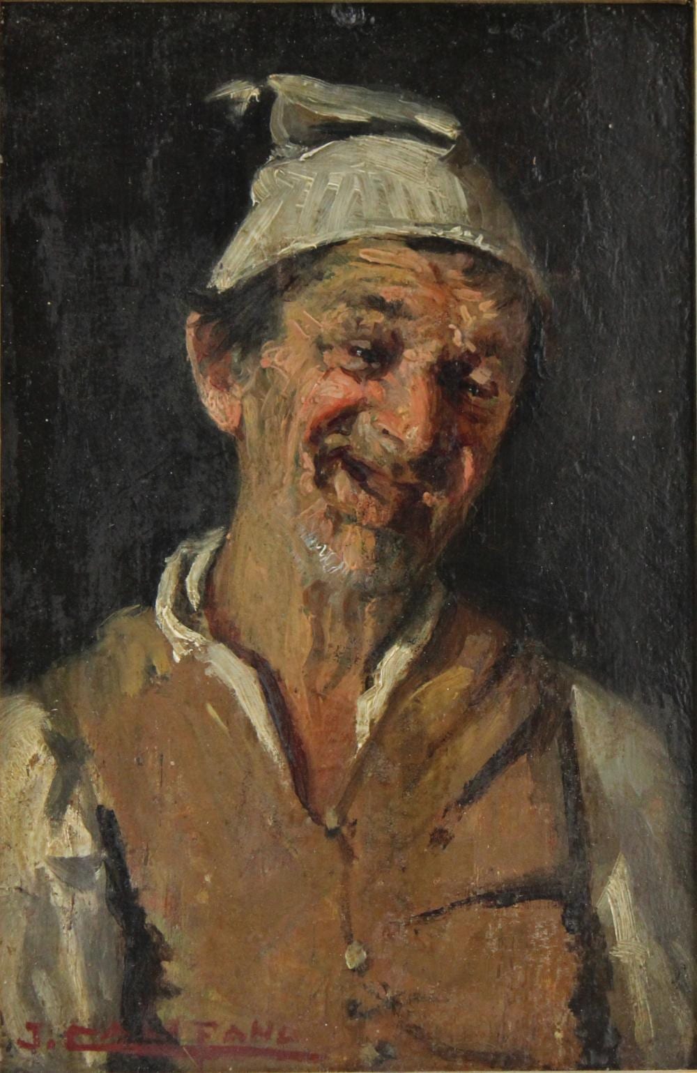 John Edmund Califano comparable auction result: john edmund califano 1862 1946 portrait of an italian villager oil on board