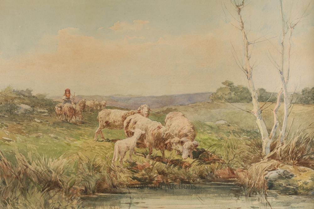 leopoldo mariotti 19th c italy pastoral watercolor · Kavanagh Auctions · 2025-05-24 Leopoldo Mariotti comparable auction result: leopoldo mariotti 19th c italy pastoral watercolor