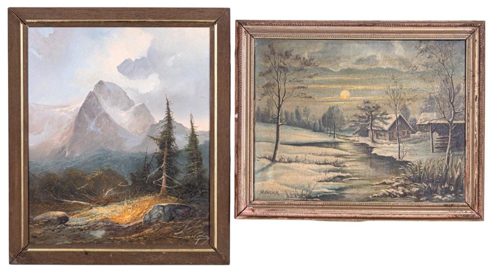 Joseph Kugler comparable auction result: joseph kugler r glaser oil on canvas landscapes