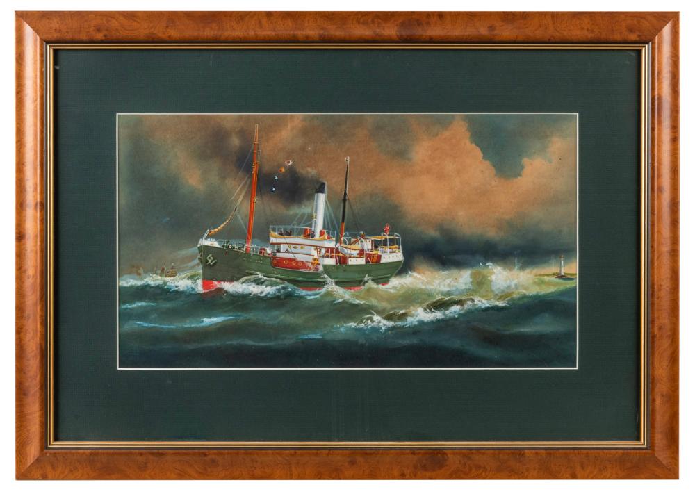 Arthur V. Gregory comparable auction result: arthur victor gregory attributed 1867 1957 off queenscliff watercolour 28 x 49cm 51 x 72cm overall