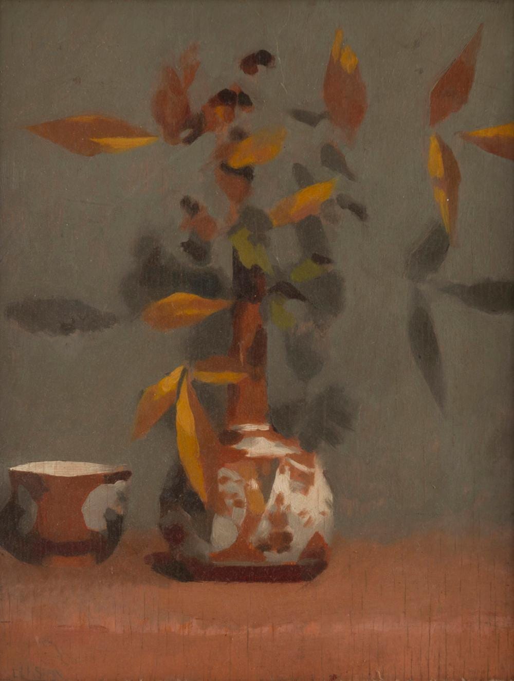 Percy Leason comparable auction result: percy leason 1889 1959 still life with autumn leaves oil on board signed lower left leason 37 x 29cm 50 x 42cm overall