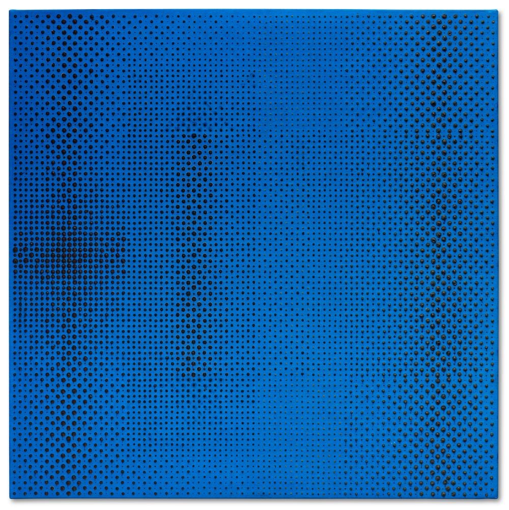 Almir da Silva Mavignier comparable auction result: almir mavignier 1925 2018 braun schwarz gr n auf blau huile sur toile