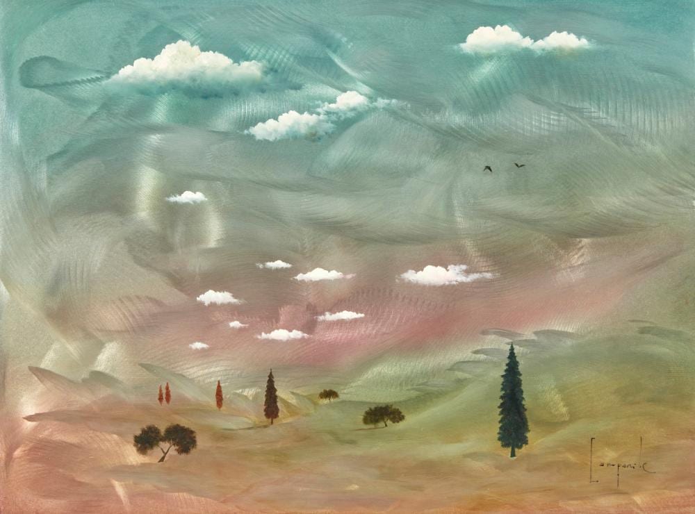 Dario Campanile comparable auction result: dario campanile b 1948 toscana in metal 2014 oil on metal 12 h x 16 w
