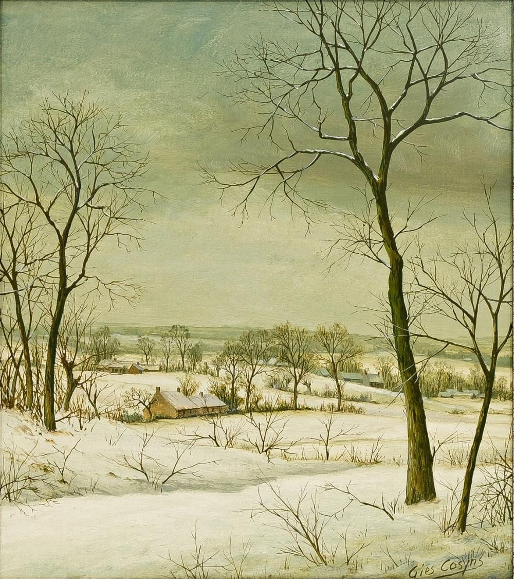 Gies Cosyns comparable auction result: gies cosyns 1920 1997 an oil on canvas painting of a winter landscape