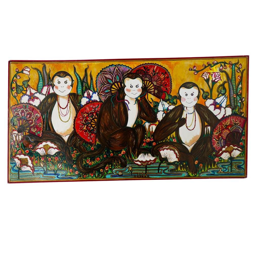 Mara Abboud comparable auction result: mara abboud american 1949 monkey painting