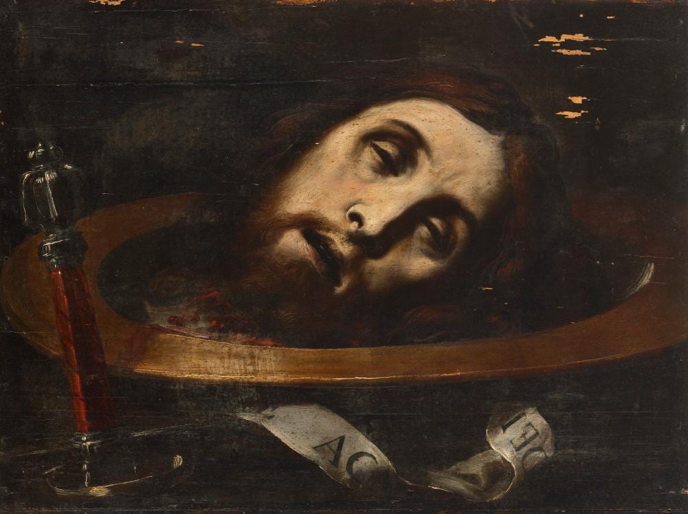 Daniele (1597) Crespi comparable auction result: daniele crespi busto arsizio 1598 1630 milan the head of saint john the