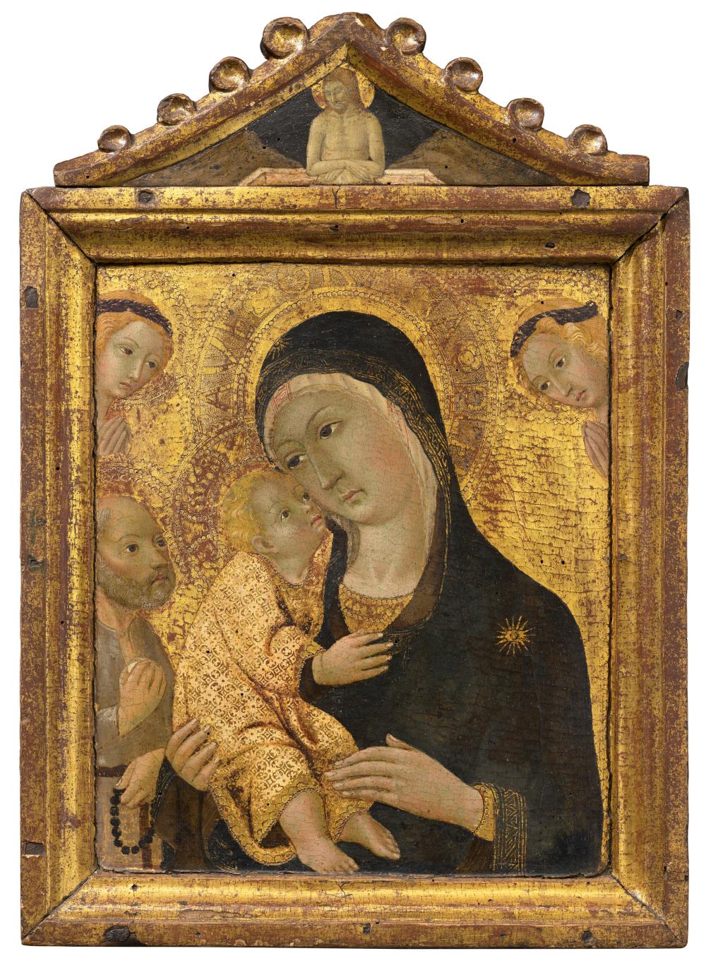 Sano Di Pietro comparable auction result: sano di pietro siena 1405 1481 the madonna and child with saint jerome a