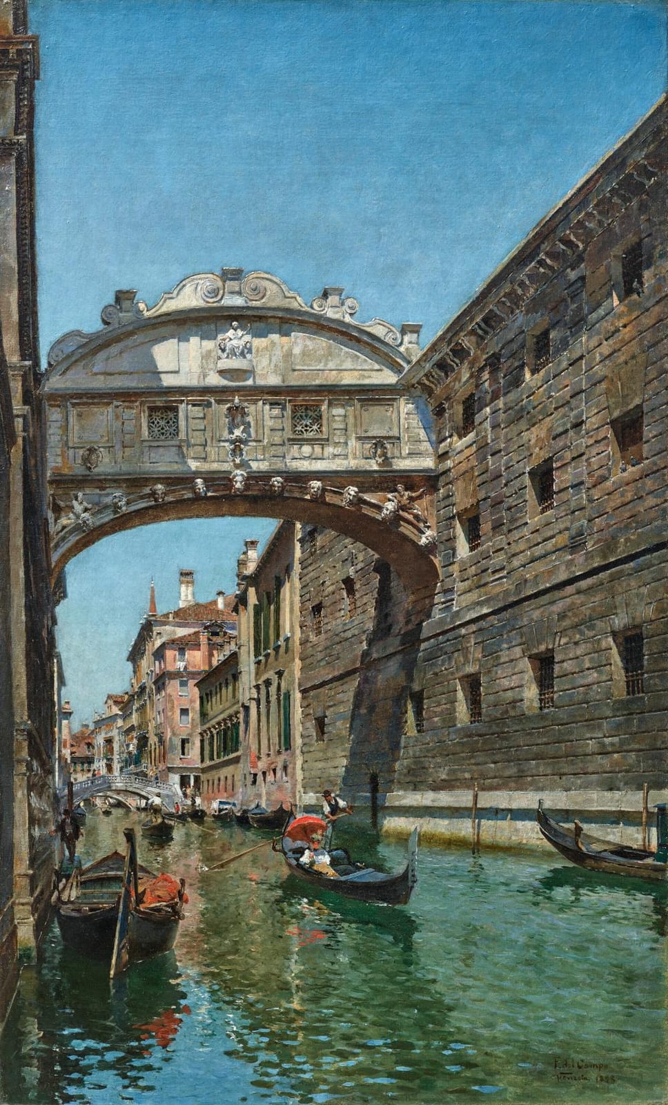 Federico del Campo comparable auction result: federico del campo lima 1837 1927 london il ponte dei sospiri oil on ca