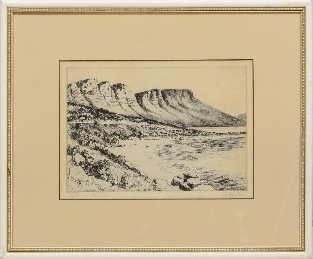 george wyllie scottish 1921 2012 2 x etchings groote schur clifton near cape town signed titled in pencil 15 x 22 each · 5th Avenue Auctioneers · 2025-05-18 George Wyllie comparable auction result: george wyllie scottish 1921 2012 2 x etchings groote schur clifton near cape town signed titled in pencil 15 x 22 each