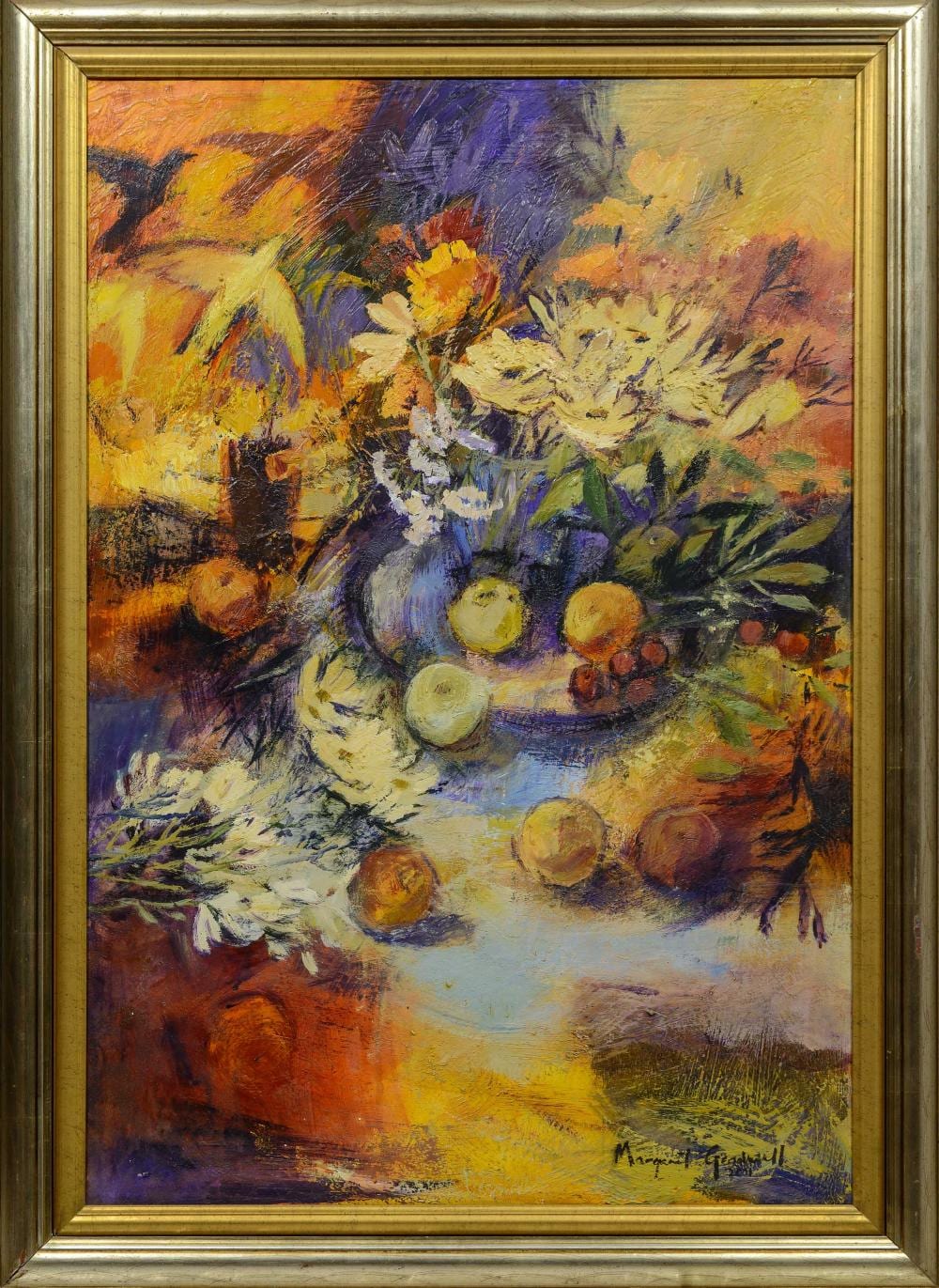 Margaret Gradwell-Slabbert comparable auction result: margaret gradwell sa born 1956 oil still life flowers fruit signed 92 x 62