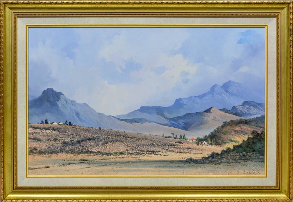 louis audie sa 1935 2015 oil mountain landscape with cottages signed 70 x 110 · 5th Avenue Auctioneers · 2025-05-18 Louis Audie comparable auction result: louis audie sa 1935 2015 oil mountain landscape with cottages signed 70 x 110