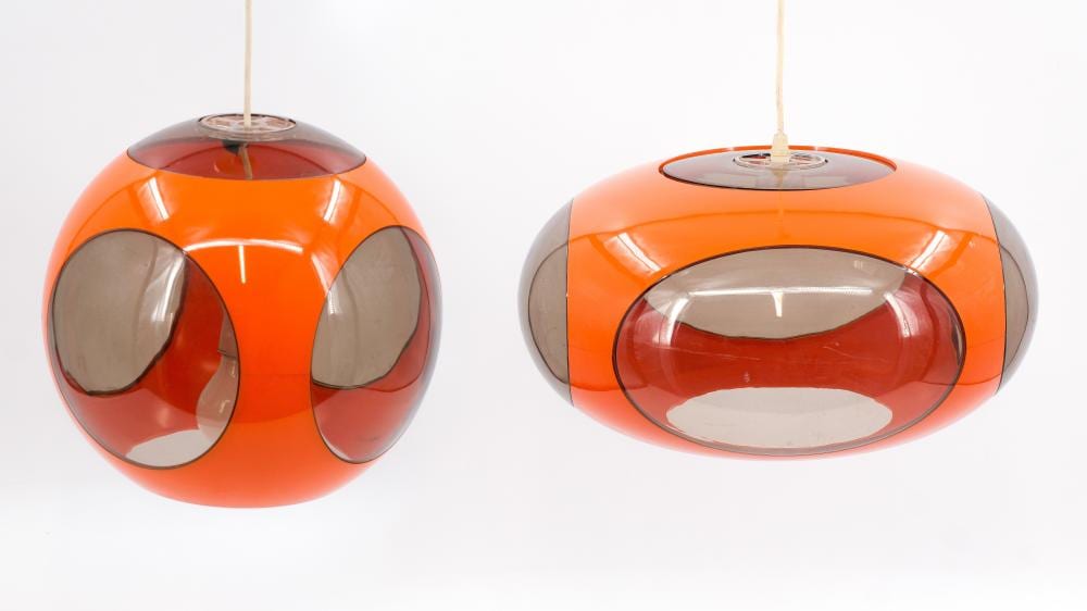 Luigi Colani comparable auction result: luigi colani 1928 2019 two ufo space age lamps manufactured by massive belgium