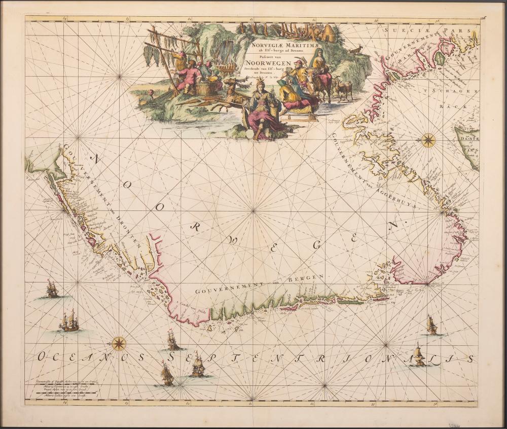 Frederik de Wit comparable auction result: frederick de wit 1629 1706 norvegi maritim and finmarchia et laplandi maritim amsterdam c 1690