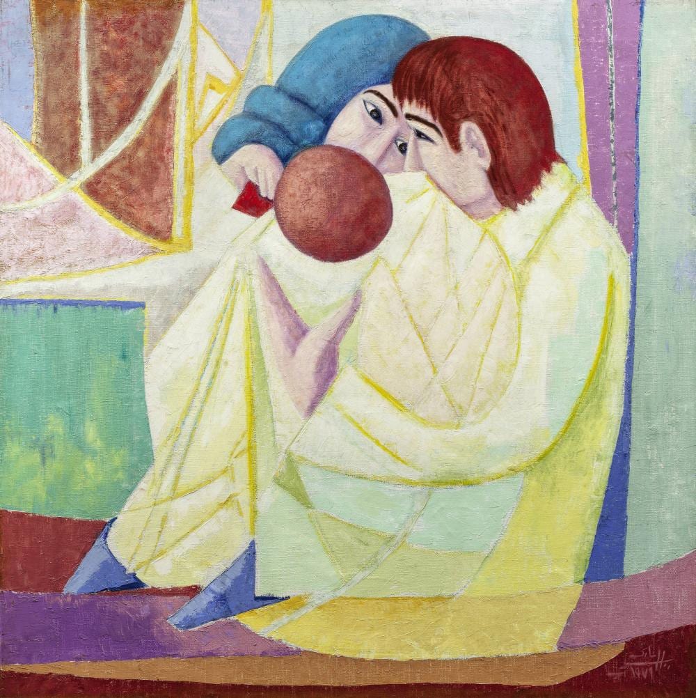 Aref El Rayess comparable auction result: aref el rayess lebanon 1928 2005 la famille