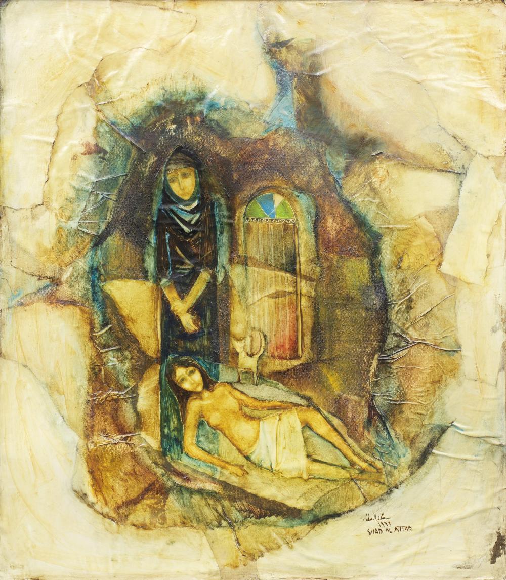 Suad al-Attar comparable auction result: suad al attar iraq born 1942 two women