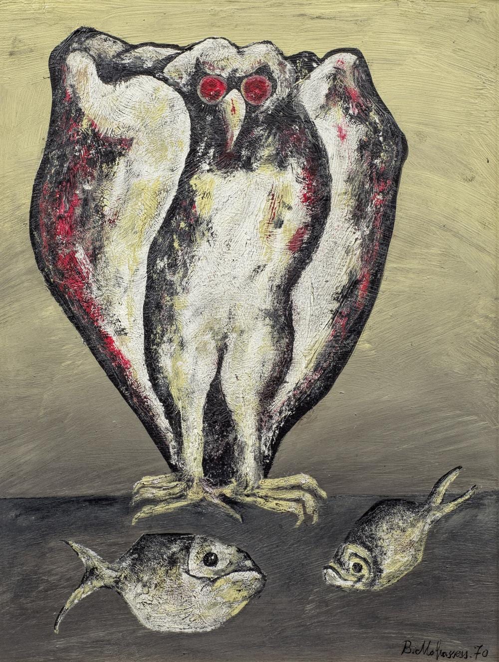 bahman mohasses iran 1931 2010 il gufo · Bonhams · 2025-05-21 Bahman Mohasses comparable auction result: bahman mohasses iran 1931 2010 il gufo