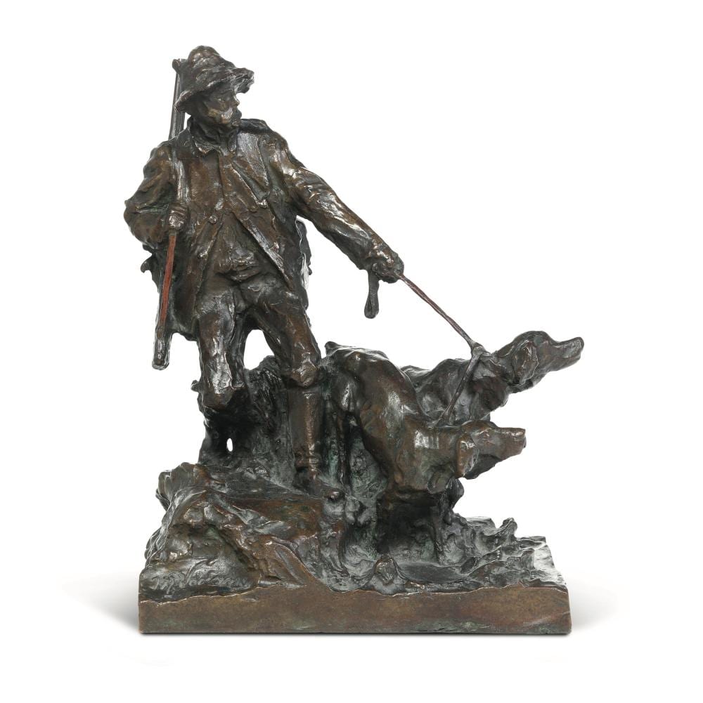Michele Vedani comparable auction result: michele vedani 1874 1969 cacciatore con cani