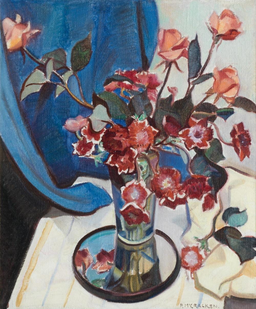 Francis McCracken comparable auction result: francis mccracken new zealander british 1879 1959 still life of flowers in a glass tumbler